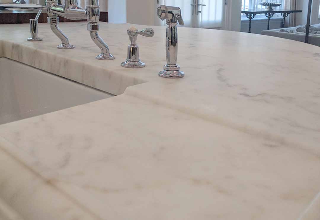 Honed marble conversion after b