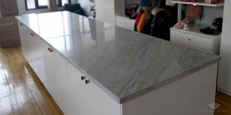 Patina marble countertop