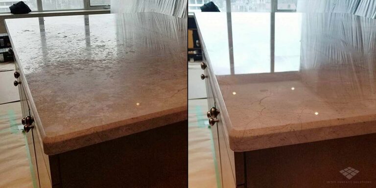 Marble countertop etch removal